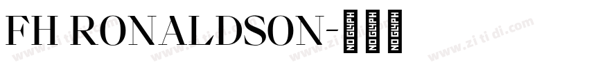 FH RONALDSON字体转换